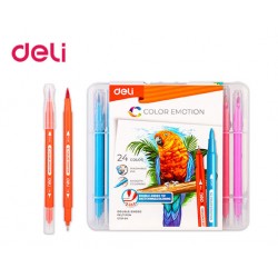 DELI ΜΑΡΚΑΔΟΡΟΣ  WASHABLE ΜΥΤH & ΠΙΝΕΛΟ 24 ΧΡΩΜΑΤΑ COLOR EMOTION